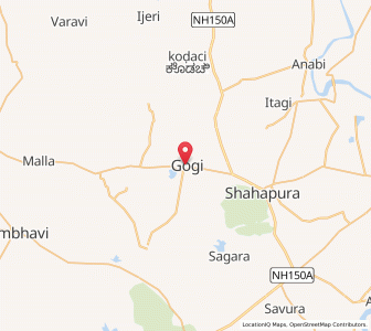 Map of Gugi, Karnataka