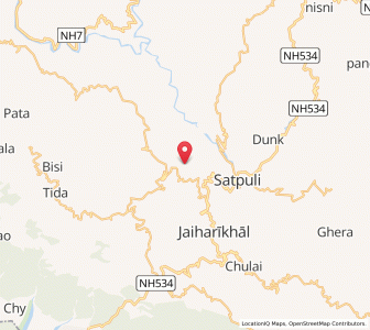 Map of Guin, Uttarakhand