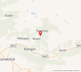 Map of Gulabpathar, Kashmir
