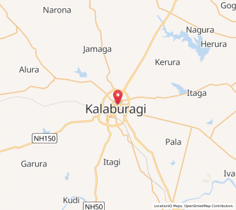 Map of Gulbarga, Karnataka