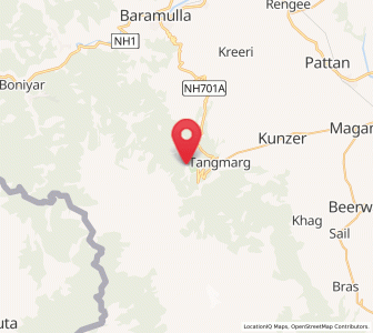 Map of Gulmarg, Kashmir