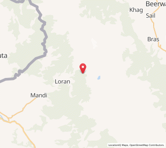 Map of Gumek, Kashmir