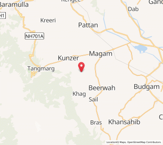 Map of Gund Dalwach, Kashmir