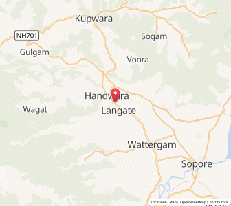 Map of Gund Kohor, Kashmir