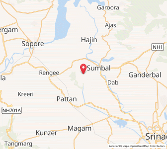 Map of Gund Naugam, Kashmir