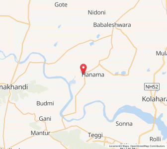 Map of Gundal, Karnataka