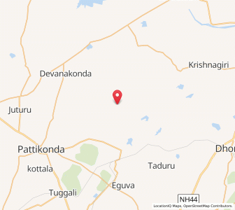 Map of Gundlakonda, Andhra Pradesh