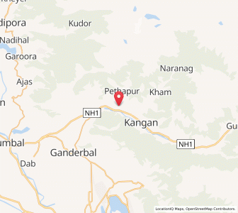 Map of Gundrandar, Kashmir