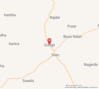 Map of Gunga, Rajasthan