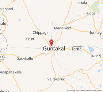 Map of Guntakal, Andhra Pradesh