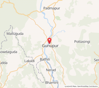 Map of Gunupur, Odisha