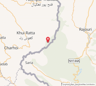 Map of Gura Gurarar, Kashmir