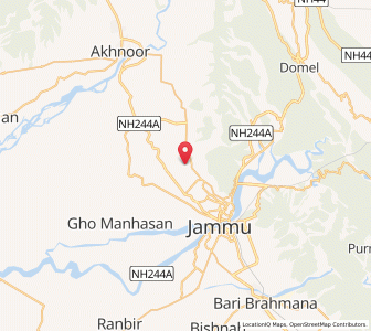 Map of Gura Keian, Kashmir