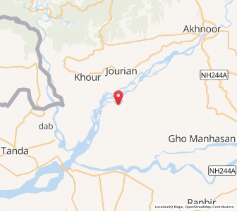 Map of Gura Manahasam, Kashmir