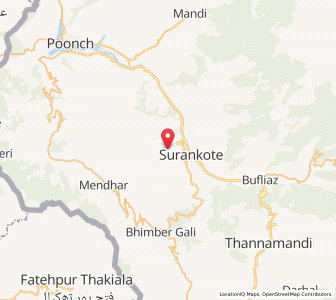 Map of Guraahai, Kashmir