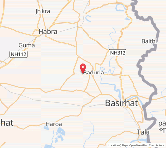 Map of Gurdaha, West Bengal