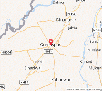 Map of Gurdaspur, Punjab