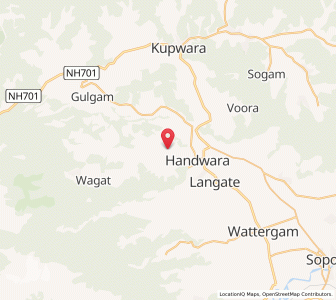 Map of Guri Akhar, Kashmir