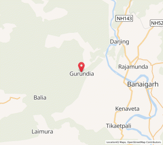 Map of Gurundia, Odisha