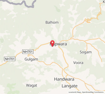Map of Gush, Kashmir
