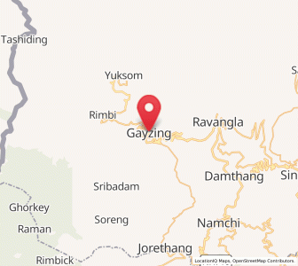 Map of Gyalshing, Sikkim