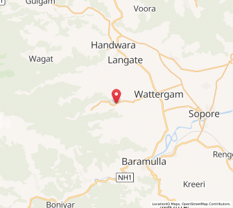 Map of Hachivpur, Kashmir