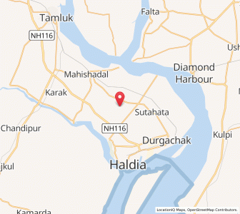 Map of Hadia, West Bengal