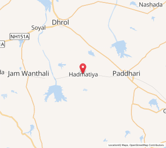 Map of Hadmatiya, Gujarat