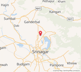 Map of Hafizbagh, Kashmir