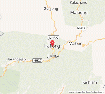 Map of Haflong, Assam