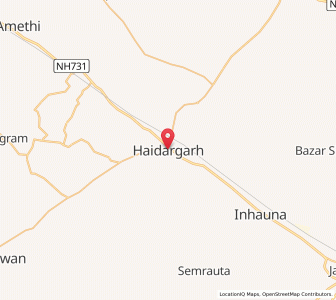 Map of Haidargarh, Uttar Pradesh