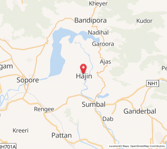 Map of Hajan, Kashmir