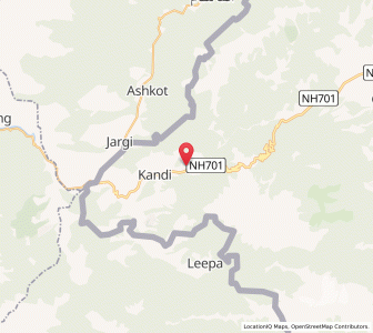 Map of Hajinar, Kashmir