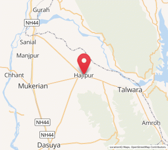 Map of Hajipur, Punjab