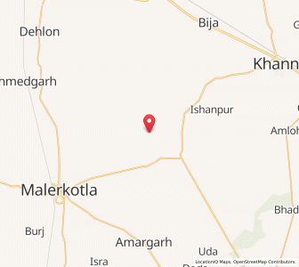Map of Hajurgarh, Punjab