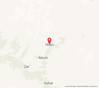 Map of Hako, Kashmir