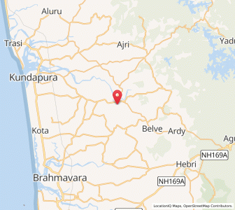 Map of Haladi, Karnataka