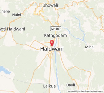 Map of Haldwani, Uttarakhand