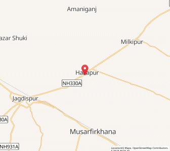 Map of Haliapur, Uttar Pradesh