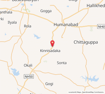 Map of Halikner, Karnataka