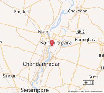 Map of Halisahar, West Bengal