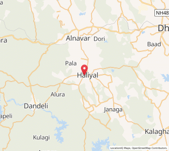 Map of Haliyal, Karnataka