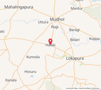Map of Halki, Karnataka