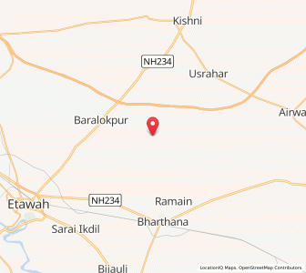Map of Hallan ka Nagla, Uttar Pradesh
