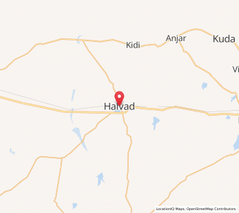 Map of Halvad, Gujarat
