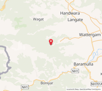 Map of Hamam, Kashmir