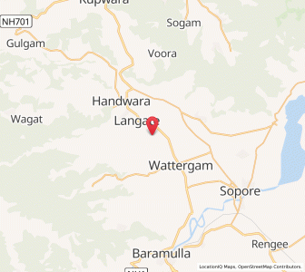 Map of Hampur, Kashmir
