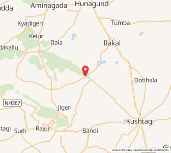 Map of Hanamsagar, Karnataka