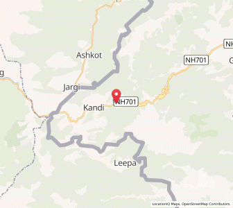 Map of Handwal, Kashmir