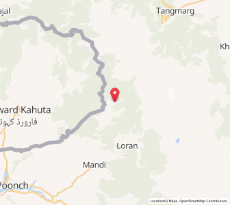 Map of Hanekutr, Kashmir